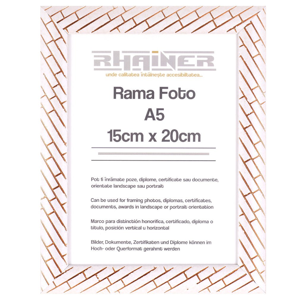 Rama foto Barrio alb+auriu rose A5 FP07121A5 - Green Print