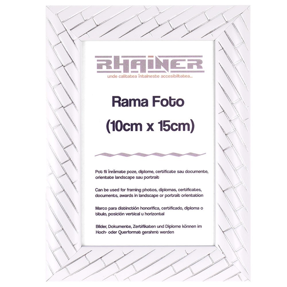 Rama foto Barrio alb+argintiu 10x15 FP0710110 - Green Print