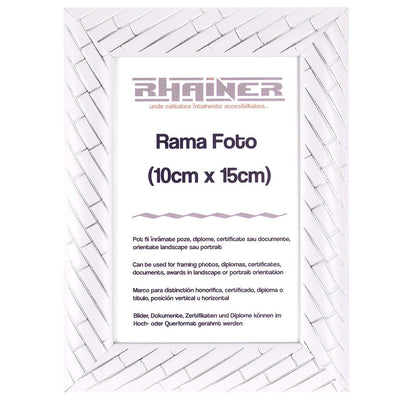 Rama foto Barrio alb+argintiu 10x15 FP0710110 - Green Print
