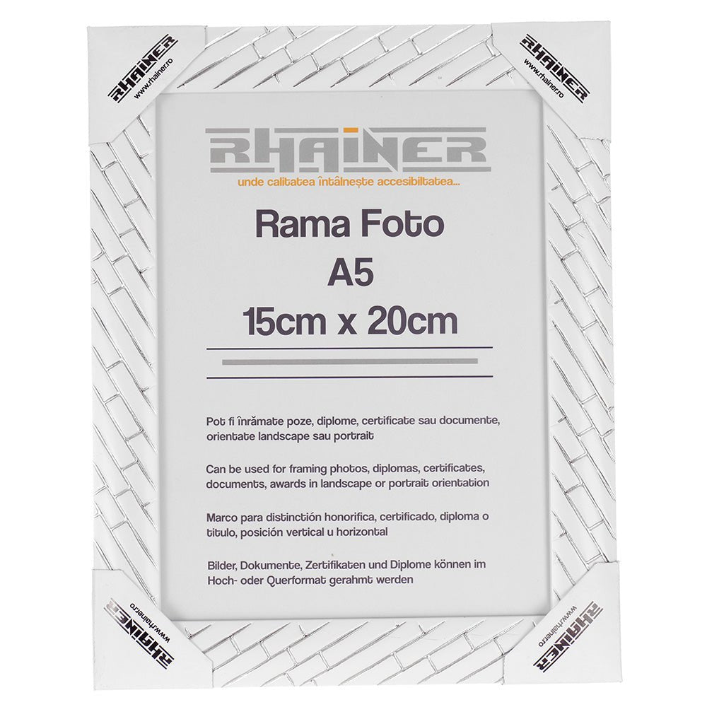 Rama foto Barrio alb+argintiu A5 FP07101A5 - Green Print