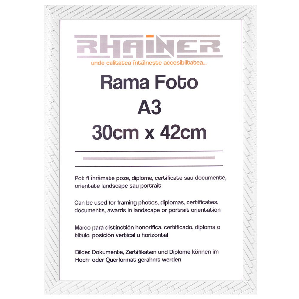 Rama foto Barrio alb+argintiu A3 FP07101A3 - Green Print