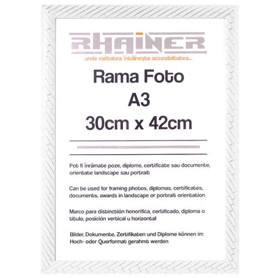 Rama foto Barrio alb+argintiu A3 FP07101A3 - Green Print