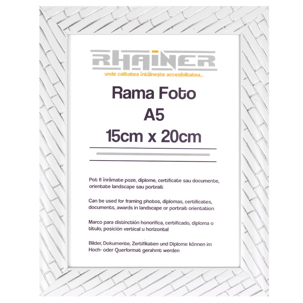 Rama foto Barrio alb+argintiu A5 FP07101A5 - Green Print
