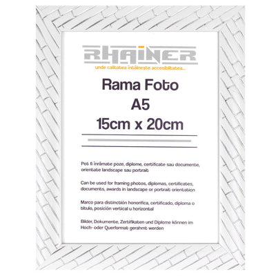 Rama foto Barrio alb+argintiu A5 FP07101A5 - Green Print