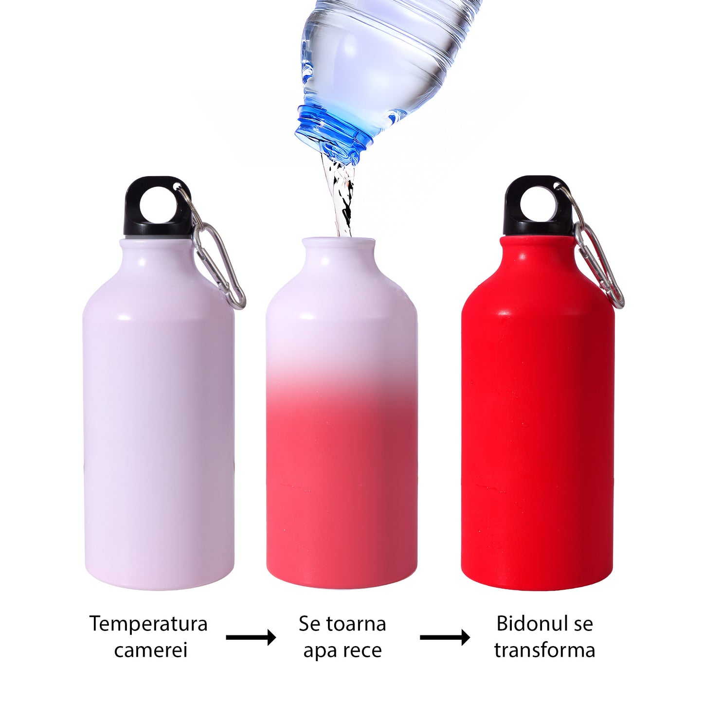 Bidon sport termosensibil la rece 500ml sublimabil SI503112 - Green Print