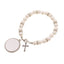 Bratara cu margele albe si cruciulita - sublimabila SL105001 - Green Print