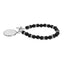 Bratara cu margele negre si cruciulita - sublimabila SL105019 - Green Print