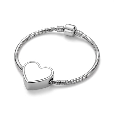 Метална гривна с висулка сърце за сублимация