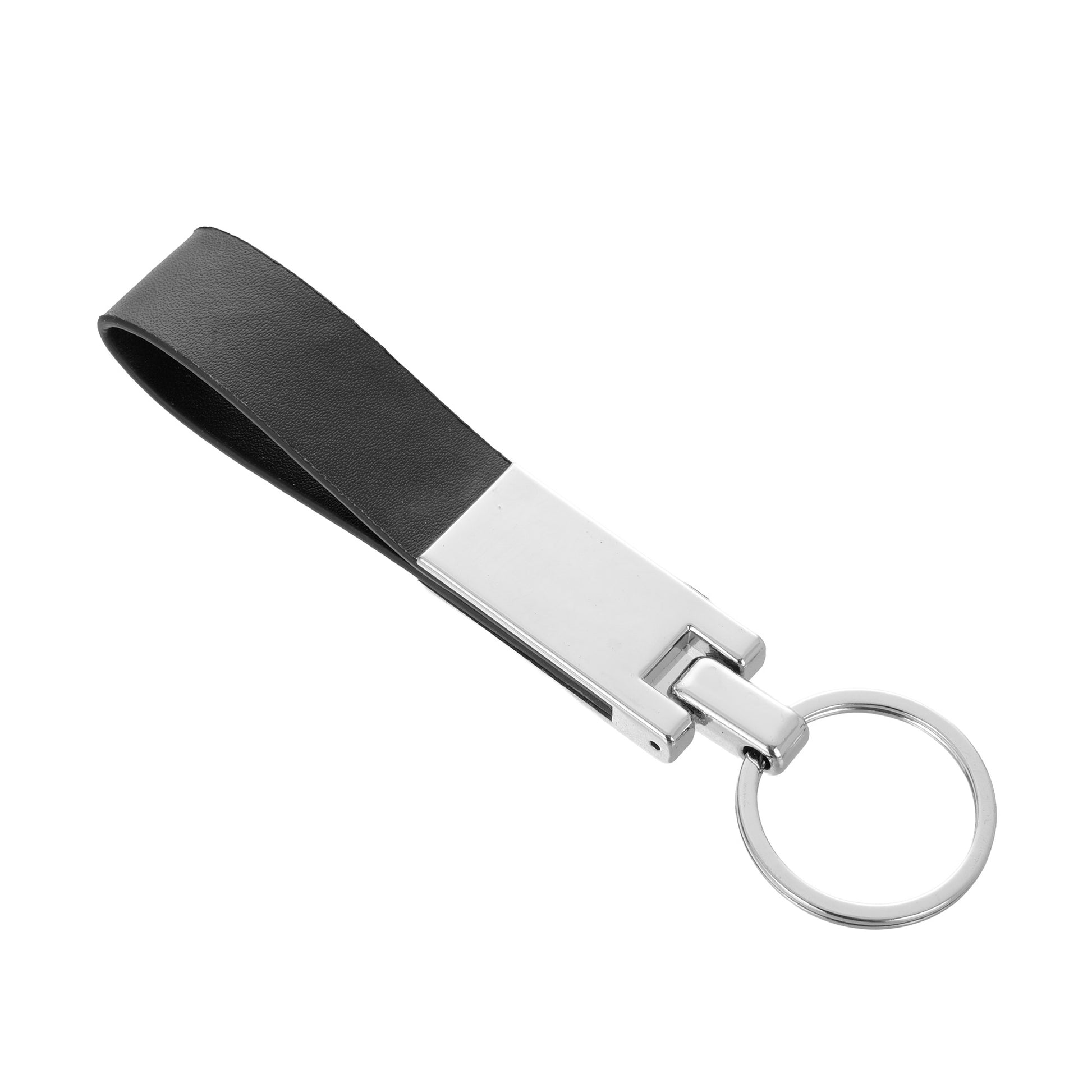 Breloc din piele si metal KeyLux BR478919 - Green Print