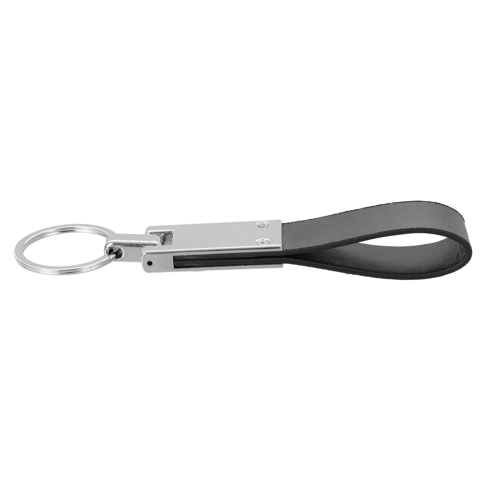 Breloc din piele si metal KeyLux BR478919 - Green Print