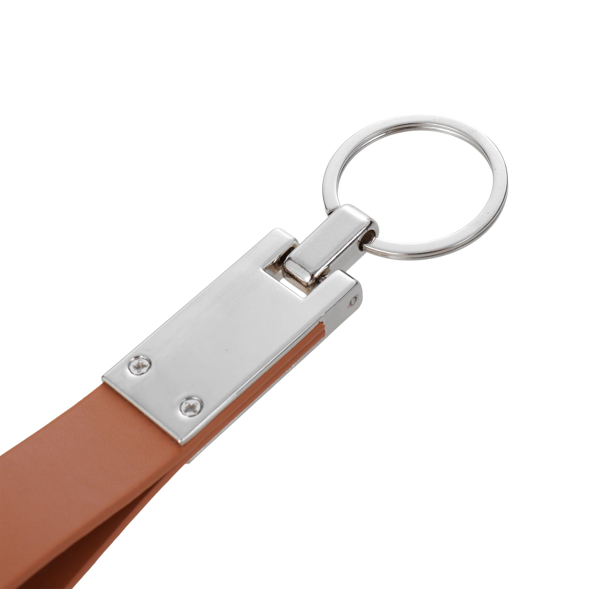Breloc din piele si metal KeyLux BR478919 - Green Print