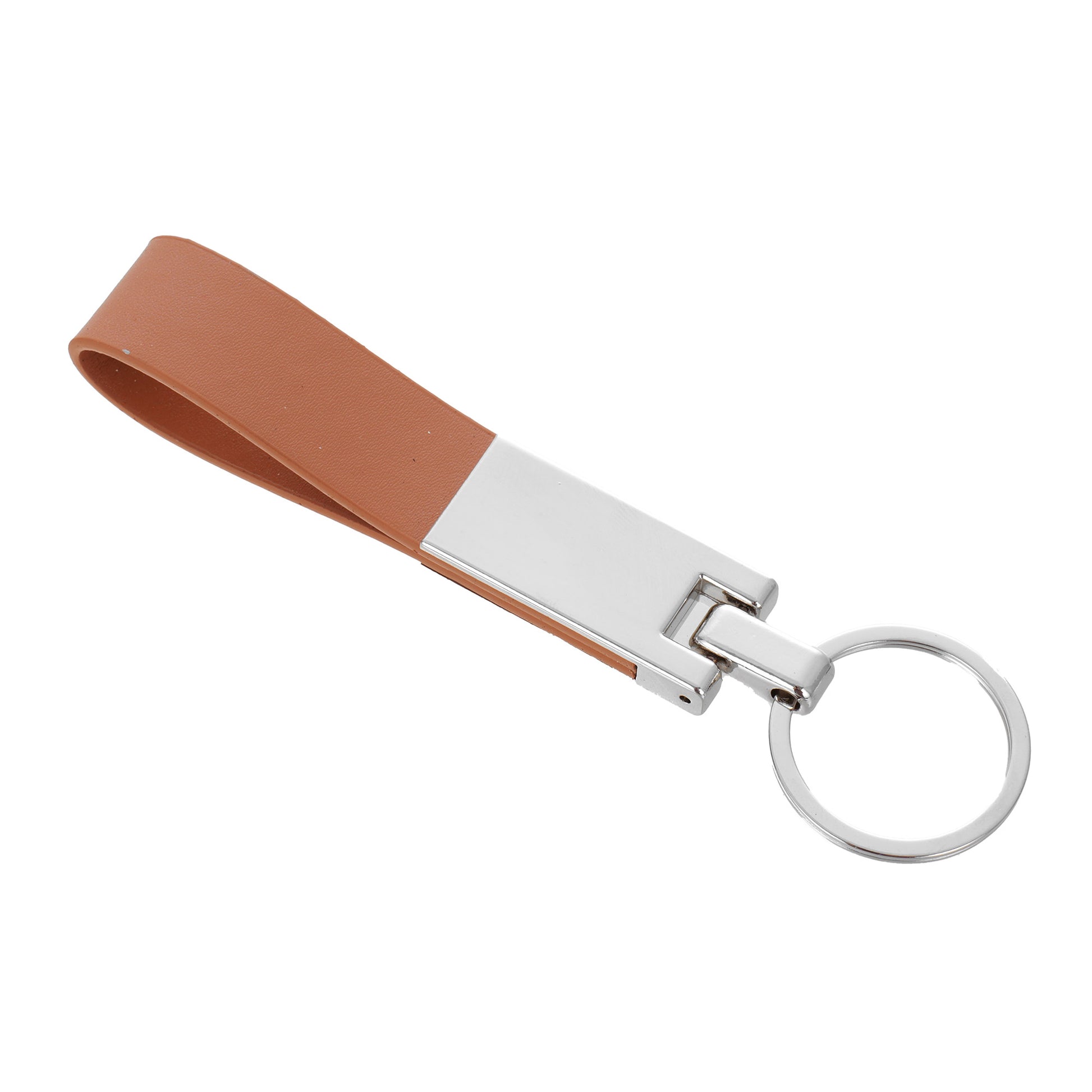 Breloc din piele si metal KeyLux BR478914 - Green Print