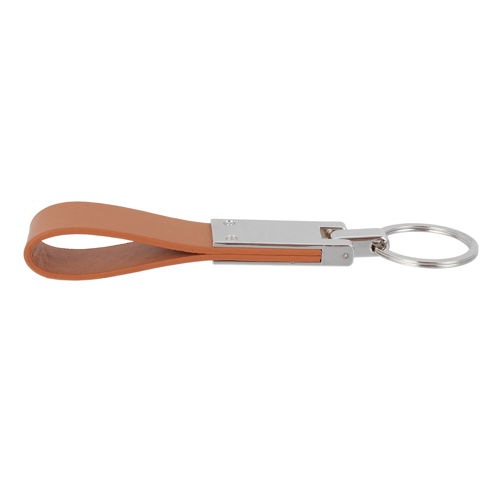 Breloc din piele si metal KeyLux BR478914 - Green Print