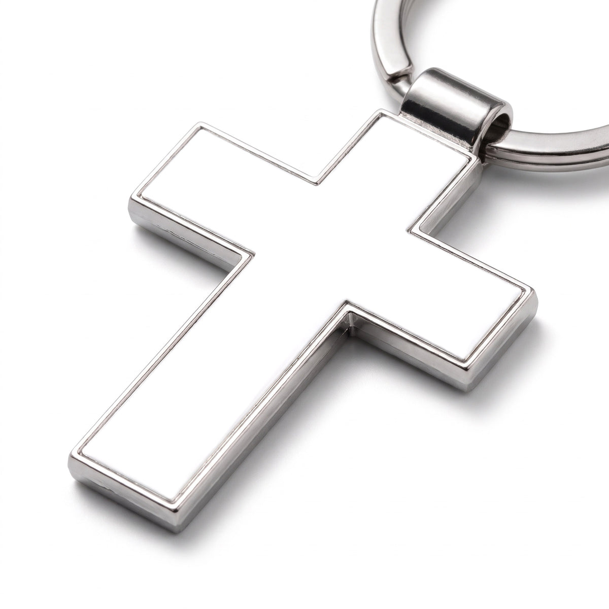 Metal cross keychain Sublimation