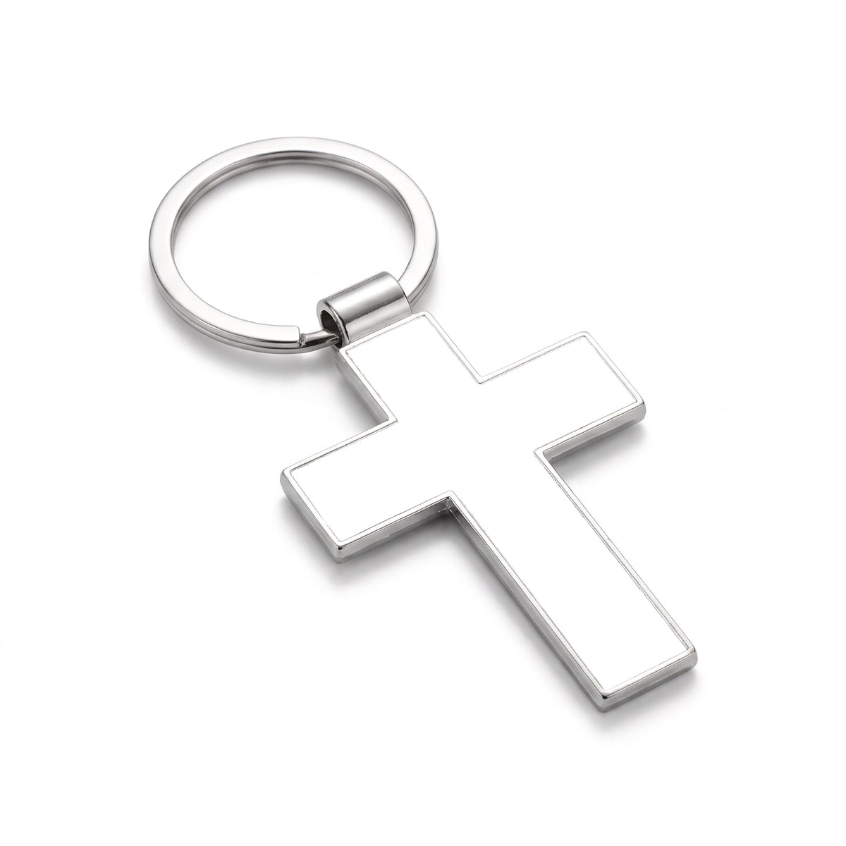 Metal cross keychain Sublimation