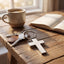 Metal cross keychain Sublimation