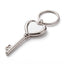 Sublimation compatible metal keychain Heart Key