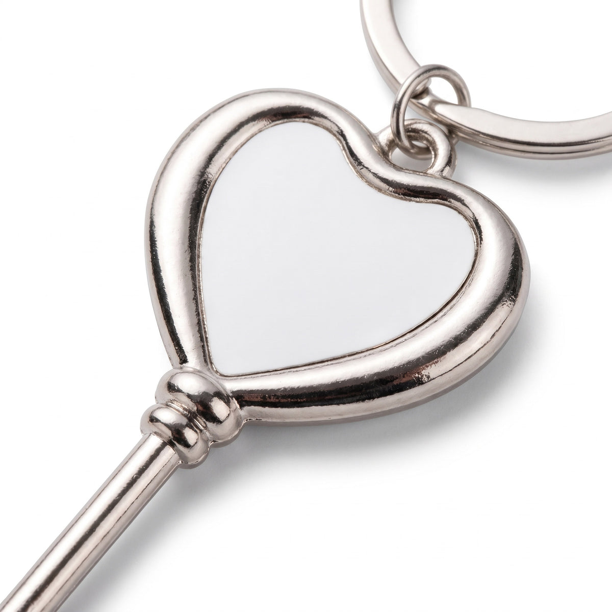 Sublimation compatible metal keychain Heart Key