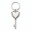 Sublimation compatible metal keychain Heart Key