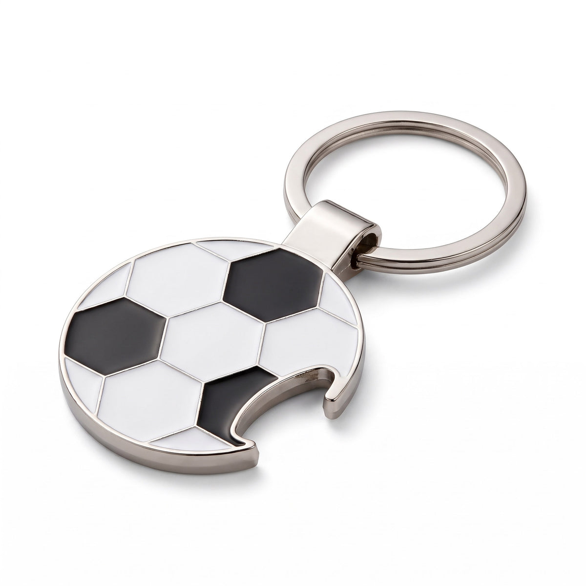 Sublimation compatible metal keychain Football Ball