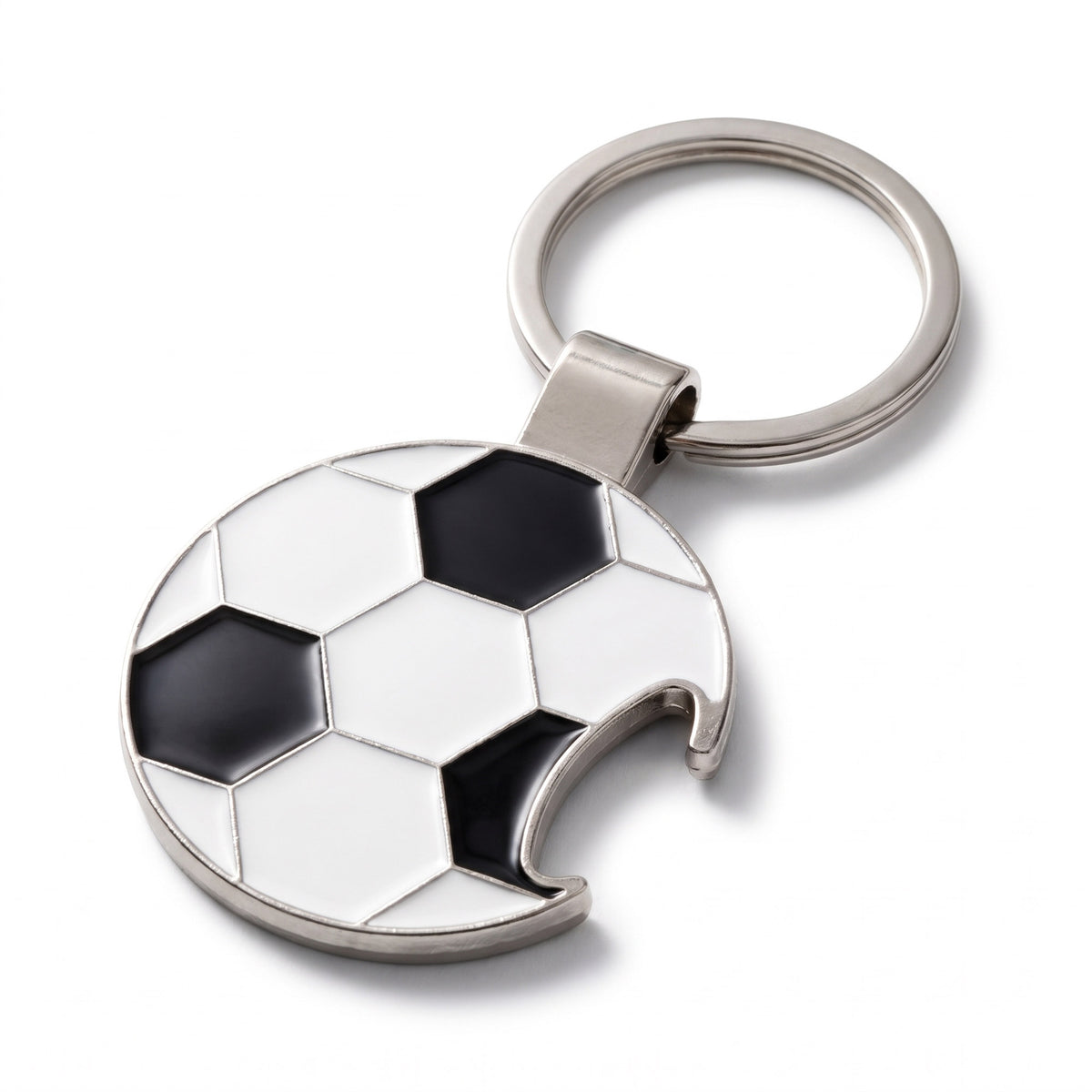Sublimation compatible metal keychain Football Ball
