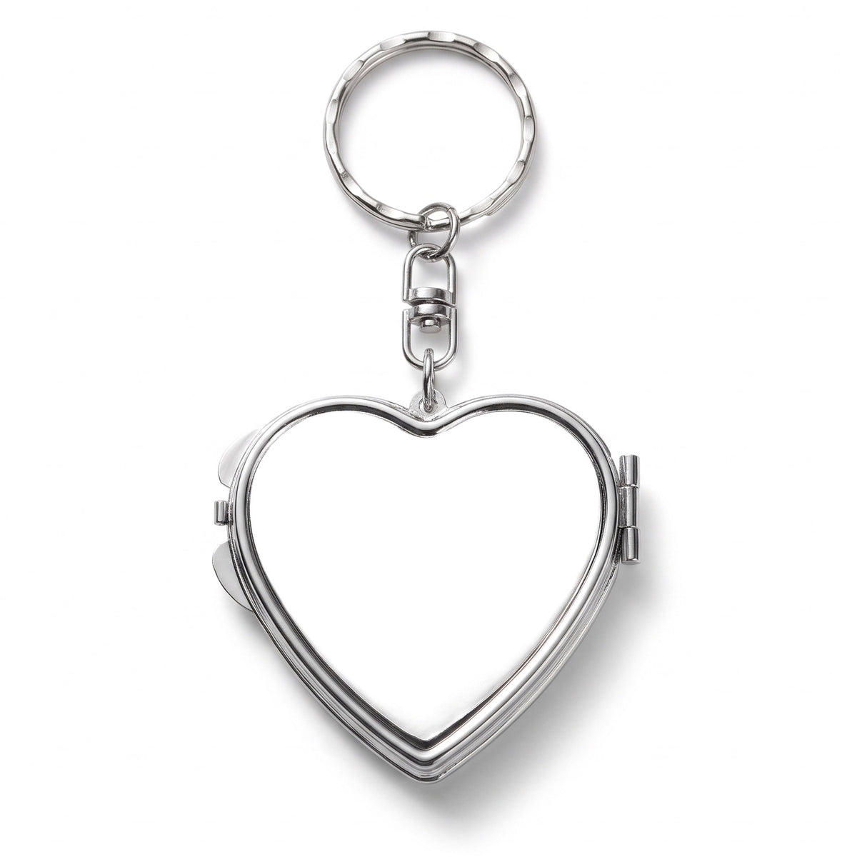 Metal pocket mirror keychain Sublimation - HEART-SHAPED