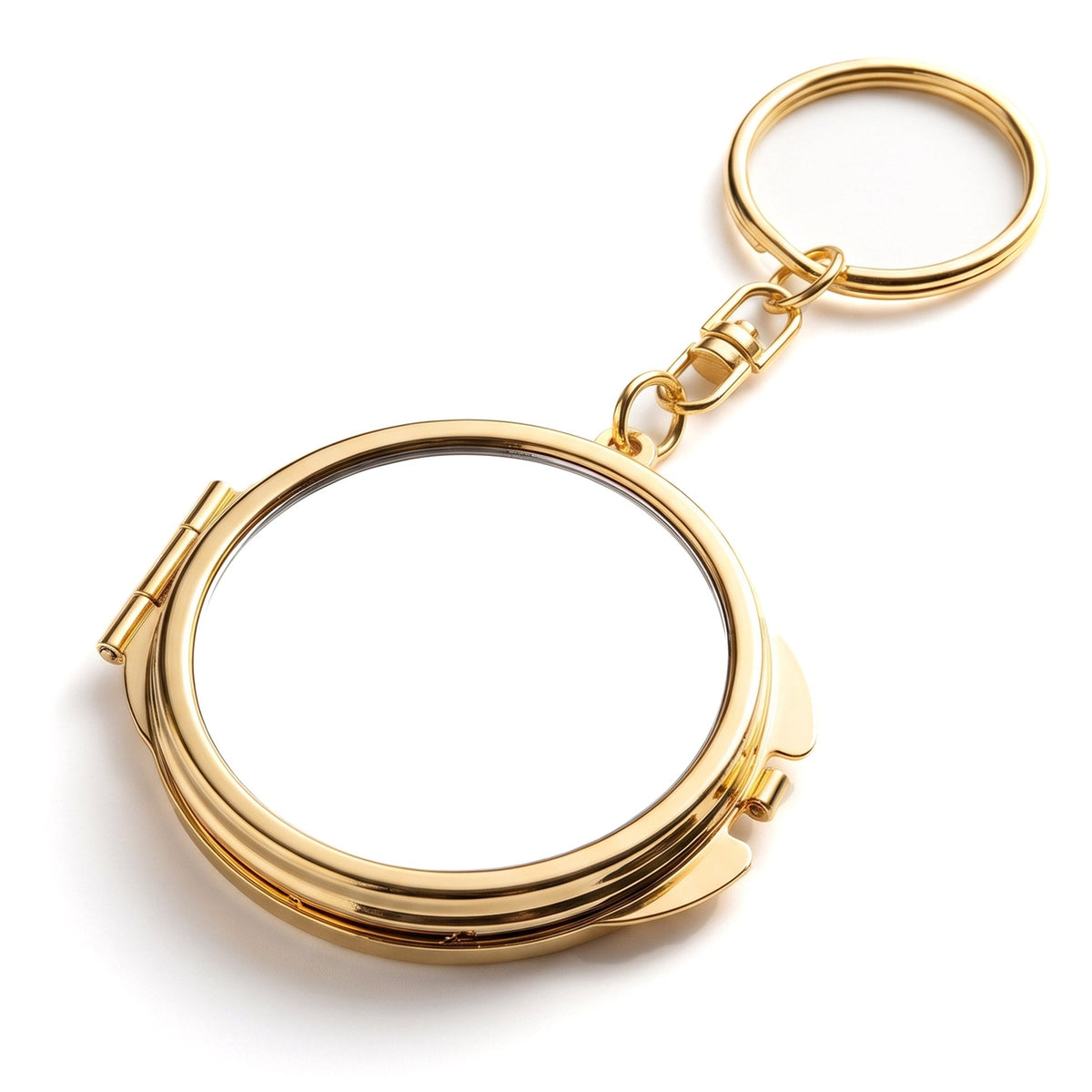 Metal pocket mirror keychain Sublimation - ROUND