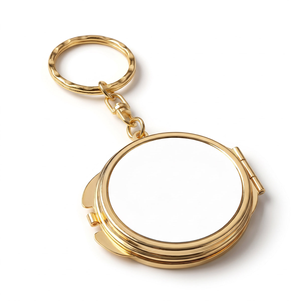 Metal pocket mirror keychain Sublimation - ROUND