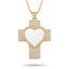 Metal cross necklace with small stones - Sublimation