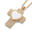 Metal cross necklace with small stones - Sublimation