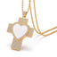 Metal cross necklace with small stones - Sublimation