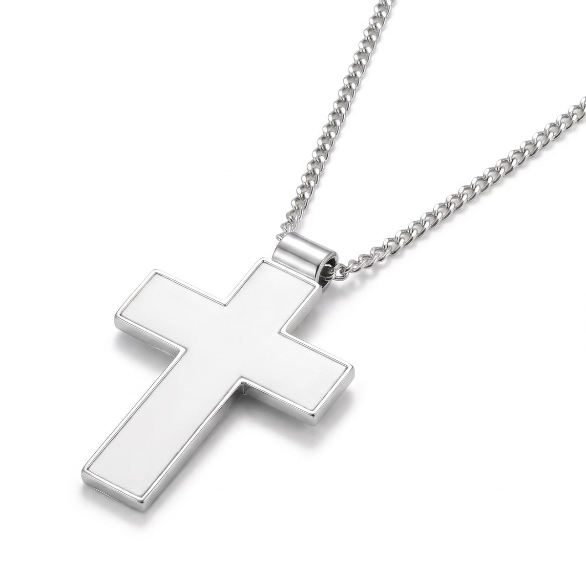 Metal cross necklace for Sublimation