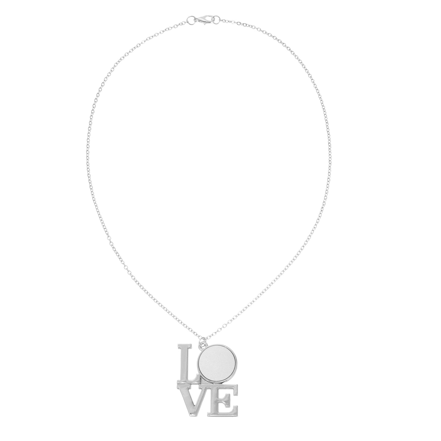 Colier metalic LOVE1 - sublimabil DG520271 - Green Print