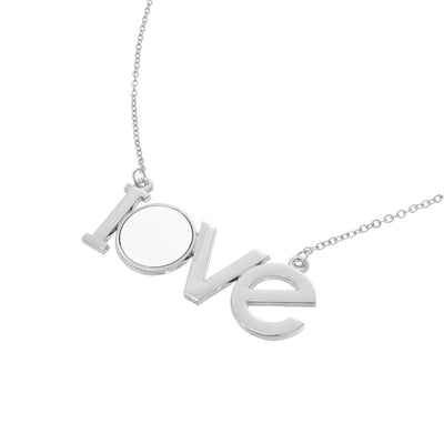 Colier metalic LOVE2 - sublimabil DG520265 - Green Print