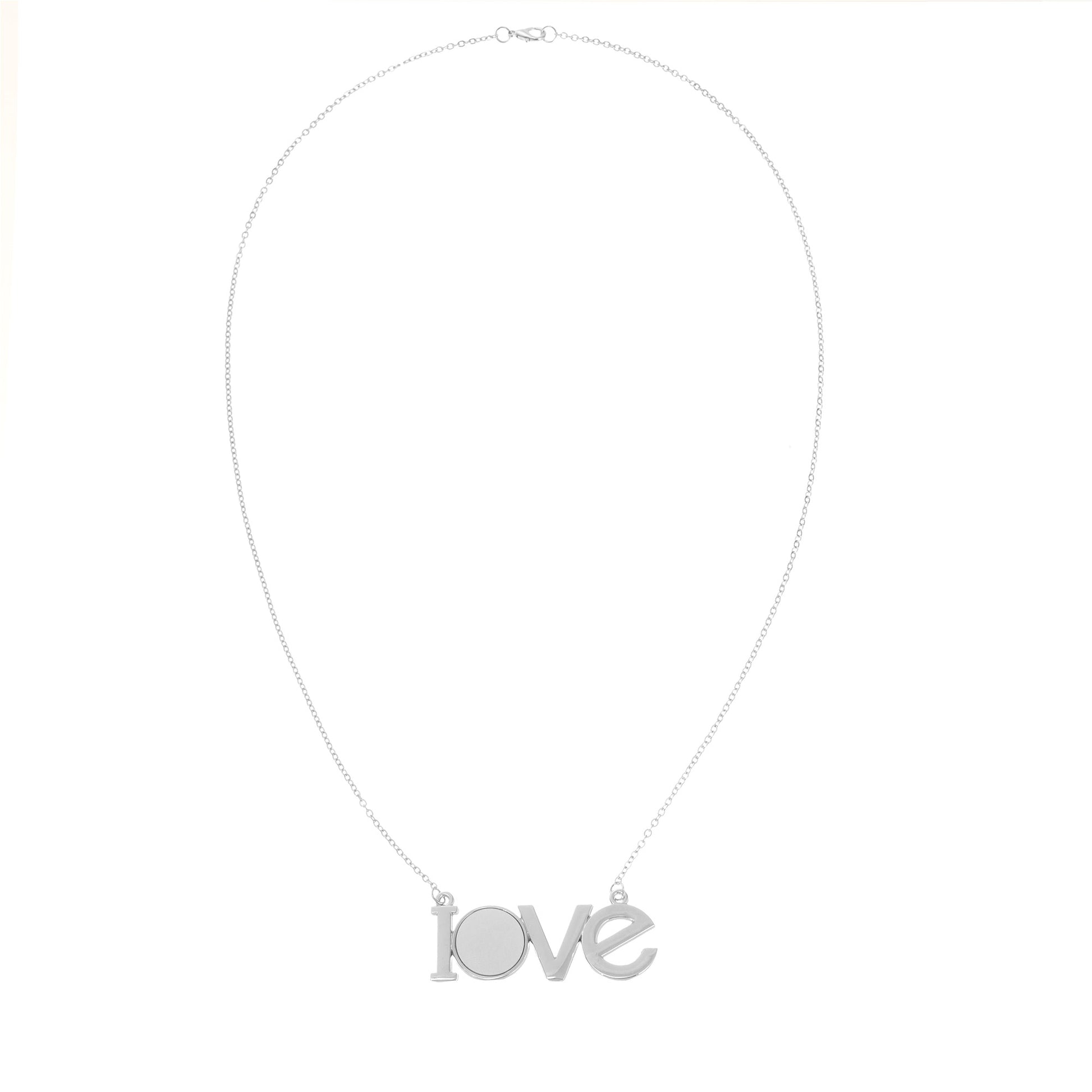 Colier metalic LOVE2 - sublimabil DG520265 - Green Print