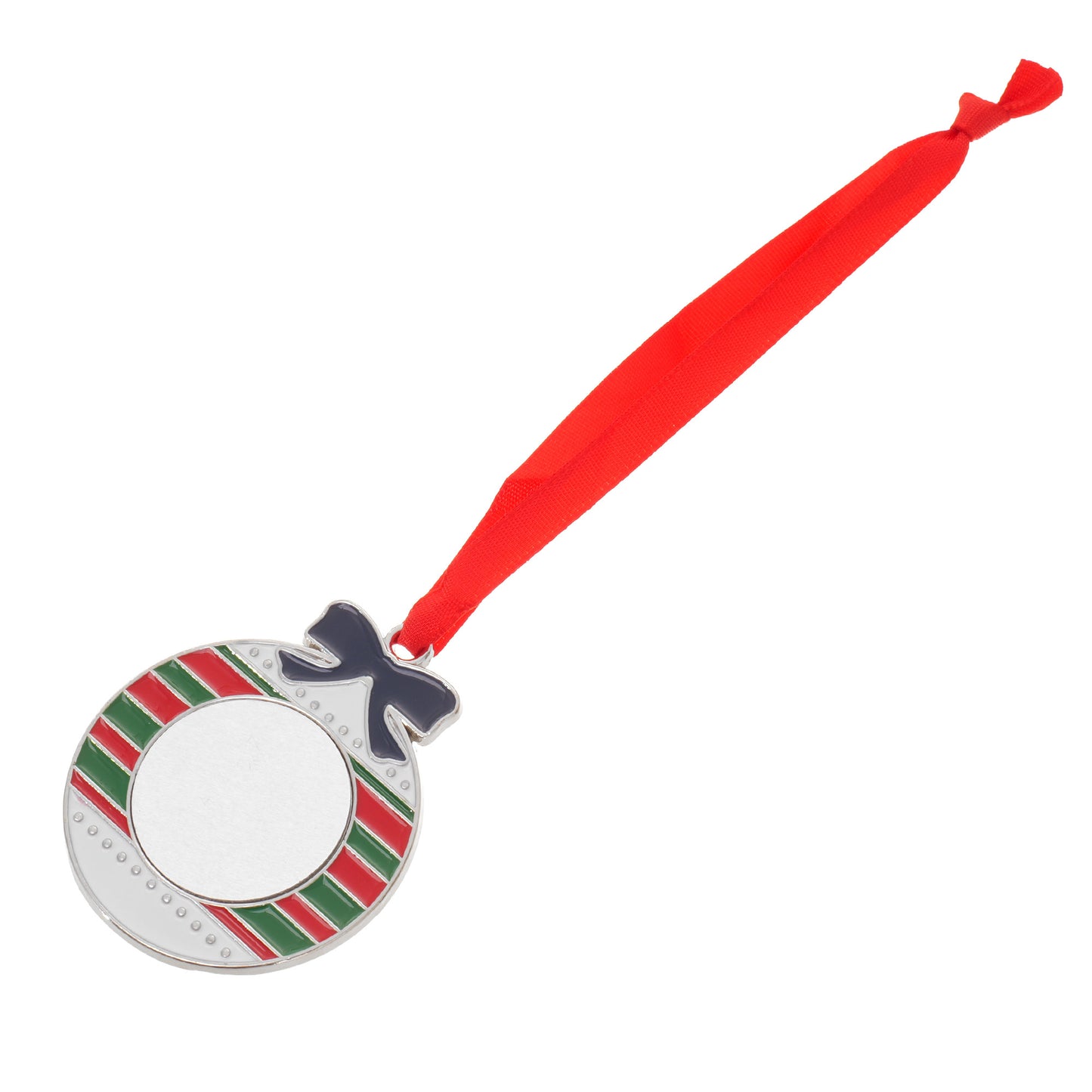 Ornament metalic de brad GLOB - sublimabil GM103644 - Green Print