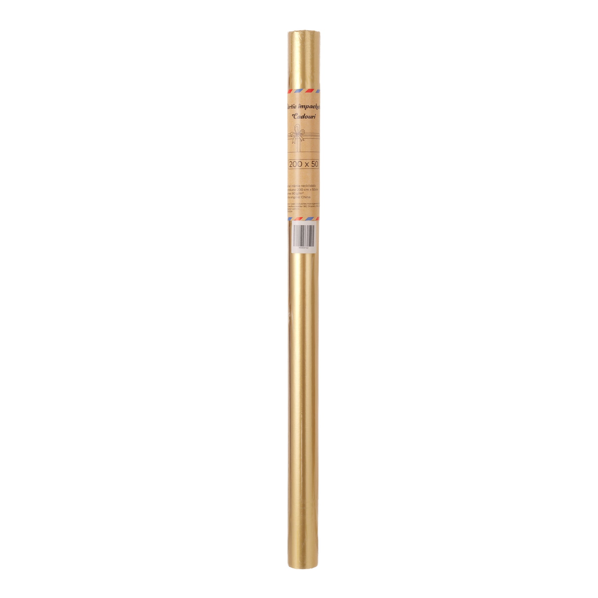 Hartie impachetat cadouri la rola 200x50 - Aspect Metalic HA456102 - Green Print
