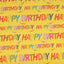 Hartie impachetat cadouri la rola 200x50 - Happy Birthday HA456116 - Green Print