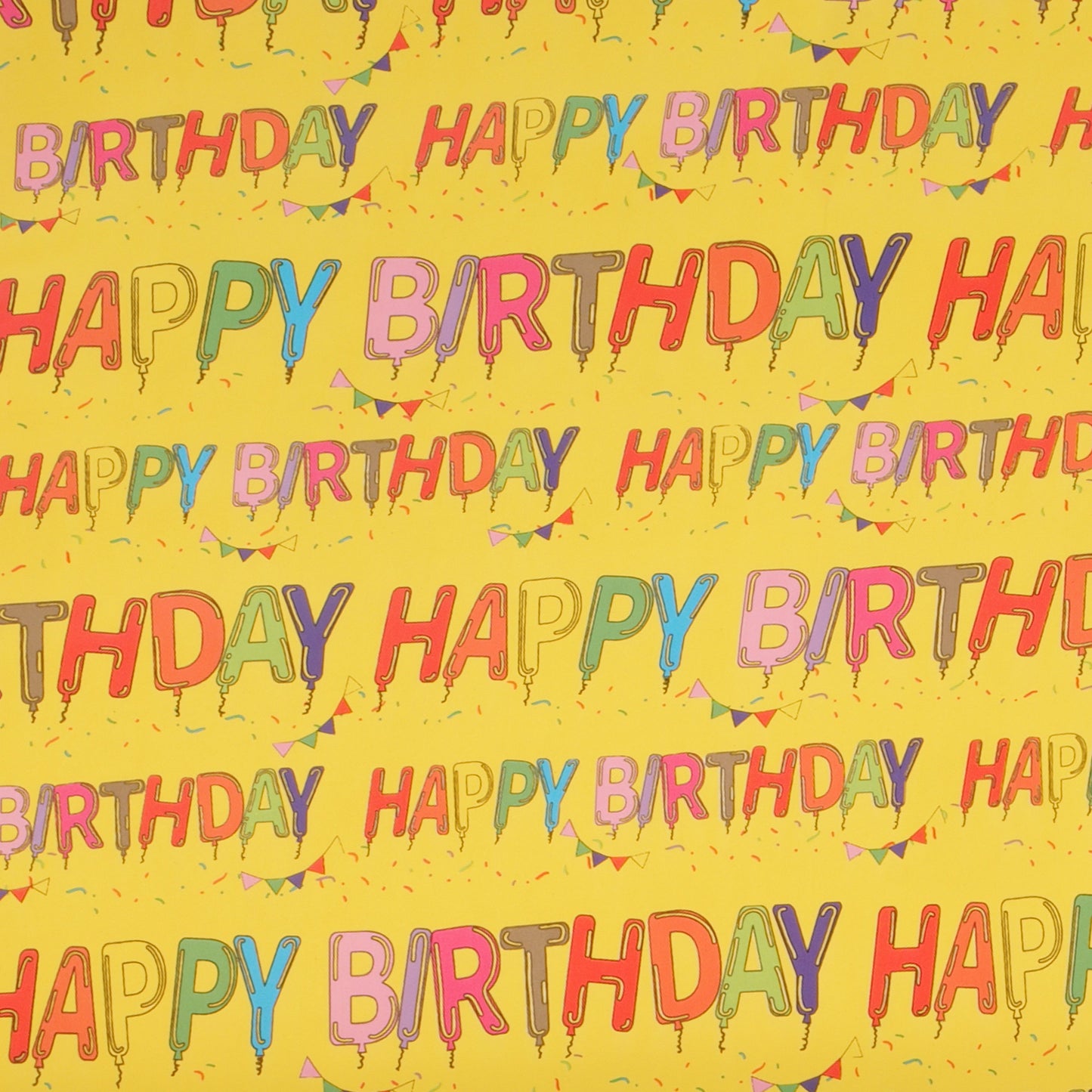 Hartie impachetat cadouri la rola 200x50 - Happy Birthday HA456116 - Green Print
