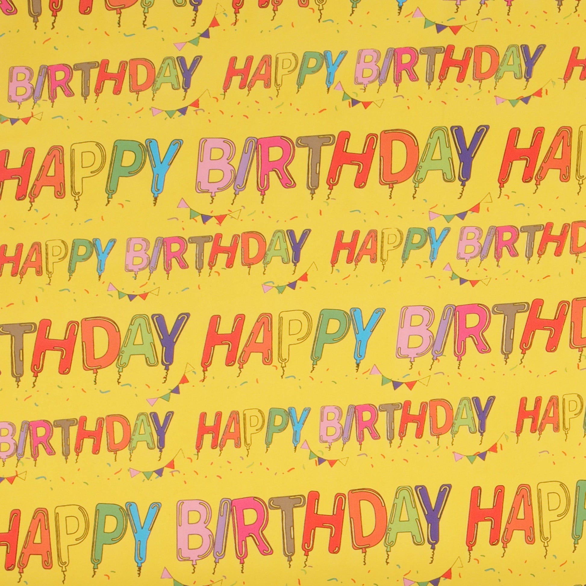 Hartie impachetat cadouri la rola 200x50 - Happy Birthday HA456116 - Green Print