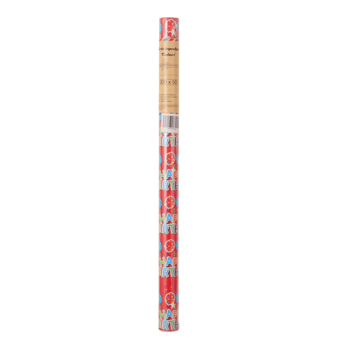 Hartie impachetat cadouri la rola 200x50 - Happy Birthday HA456115 - Green Print