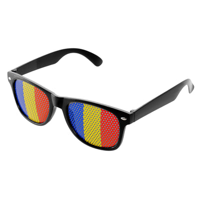 Ochelari de soare cu lentila tricolor ROMANIA ST704454 - Green Print