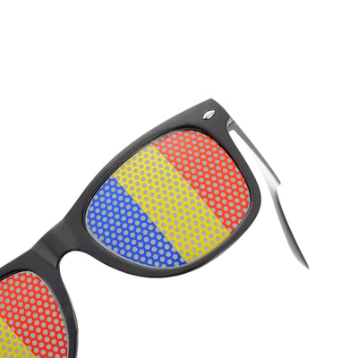Ochelari de soare cu lentila tricolor ROMANIA ST704454 - Green Print