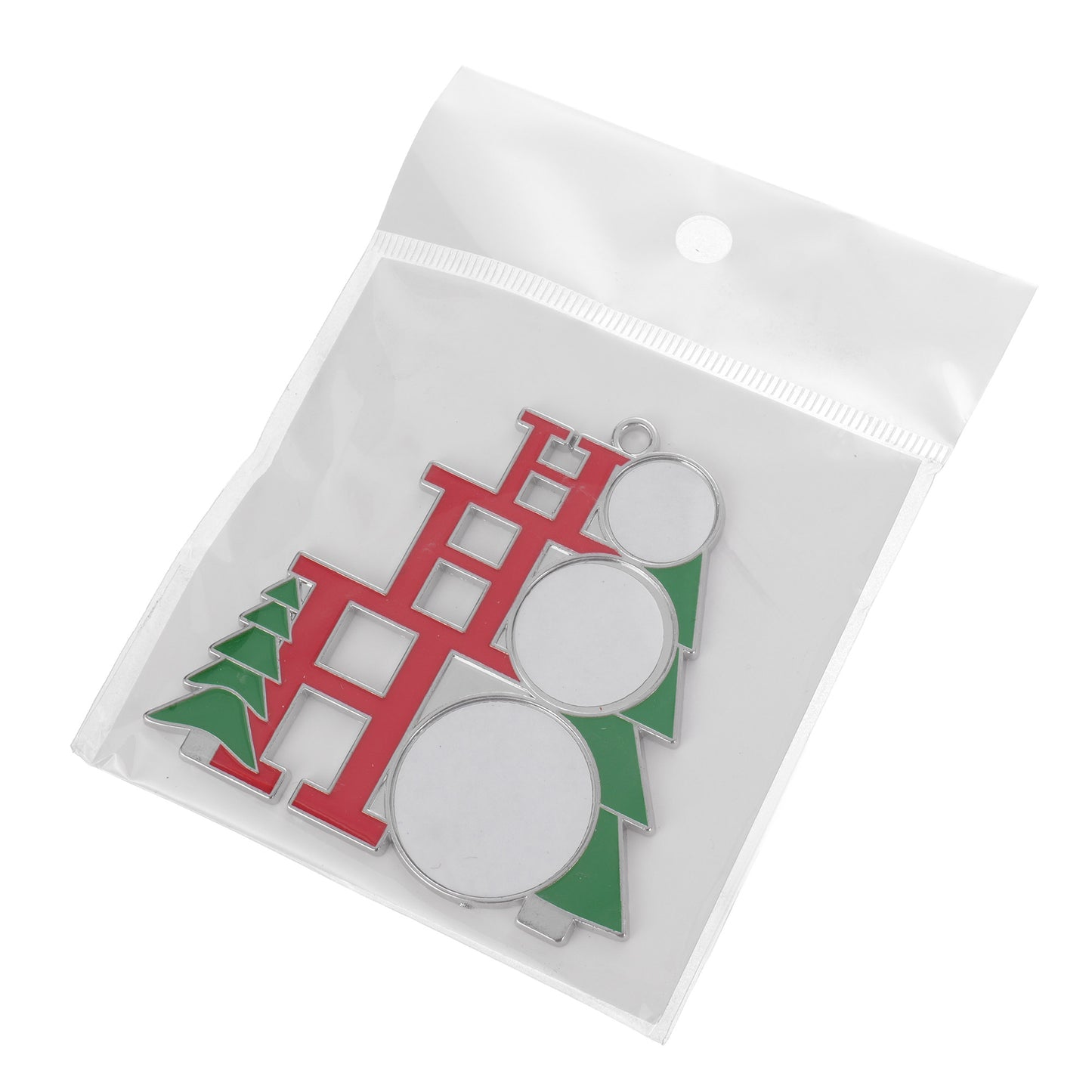 Ornament metalic de brad HOHOHO - sublimabil GM103633 - Green Print