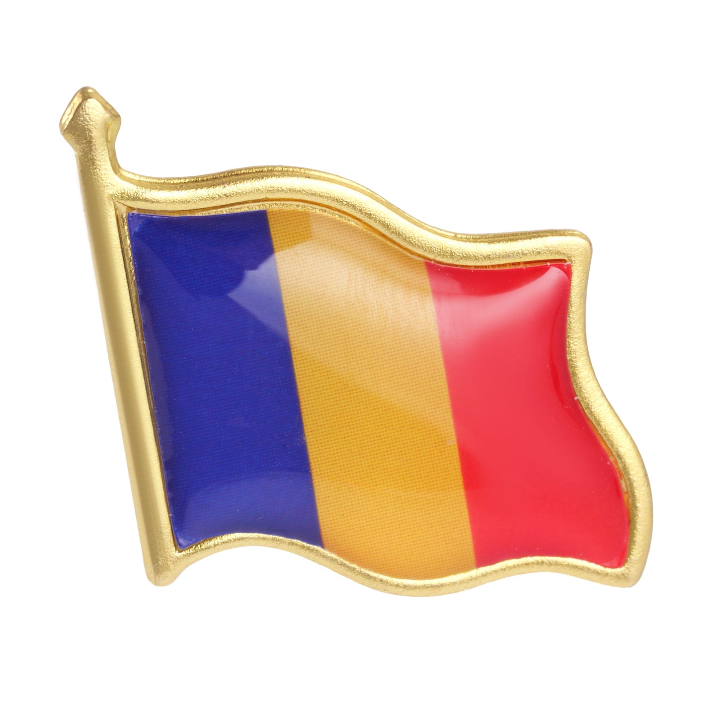 Pin metalic auriu steag ROMANIA ST706233 - Green Print