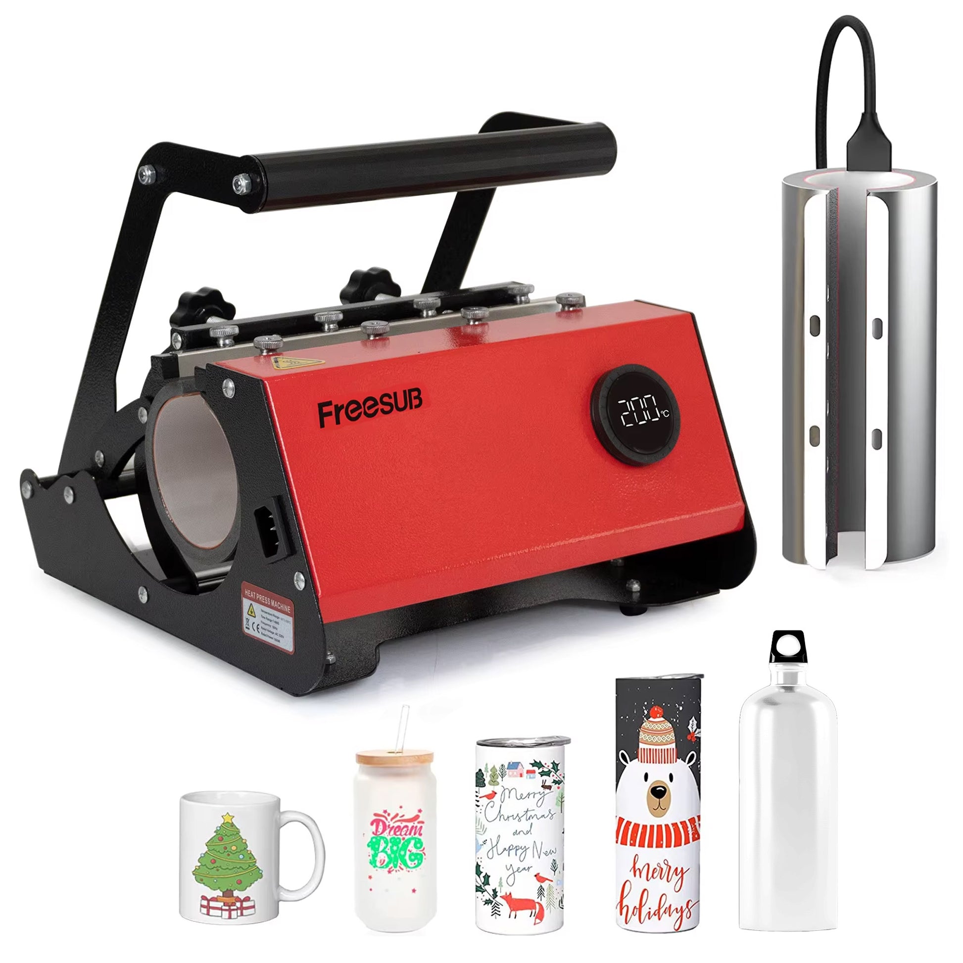 Presa termica FreeSub cu manson inalt (2 cani / bidoane) GPHF2700 - Green Print