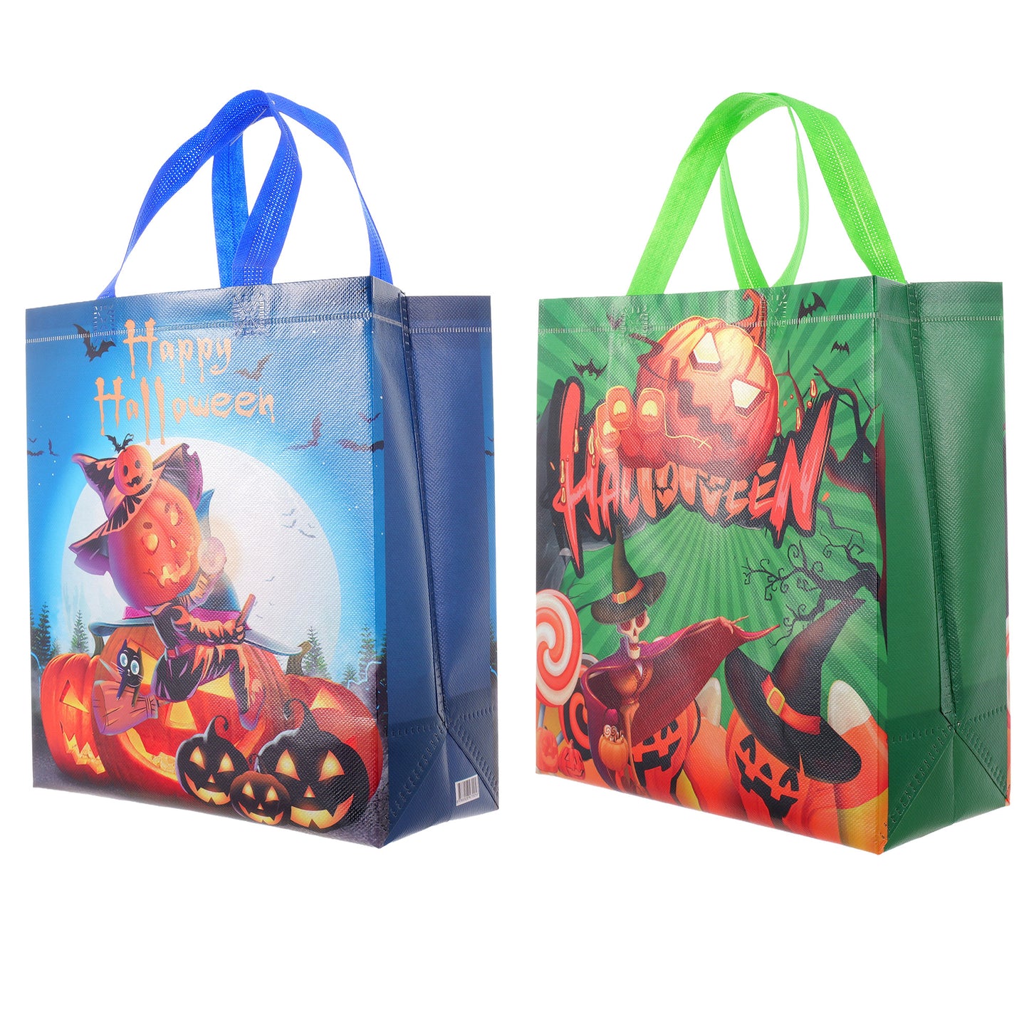 Sacosa cadou de HALLOWEEN textil 29x27 GC411317 - Green Print