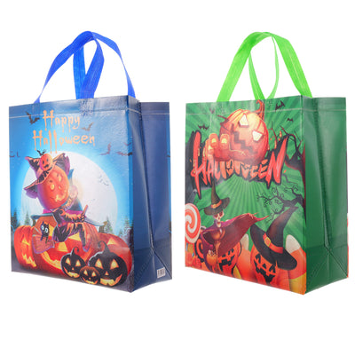 Sacosa cadou de HALLOWEEN textil 29x27 GC411317 - Green Print