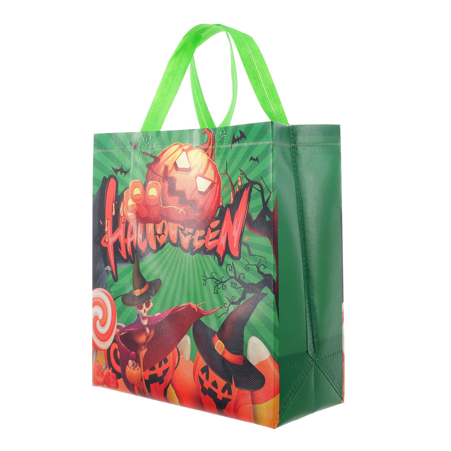 Sacosa cadou de HALLOWEEN textil 29x27 GC411317 - Green Print