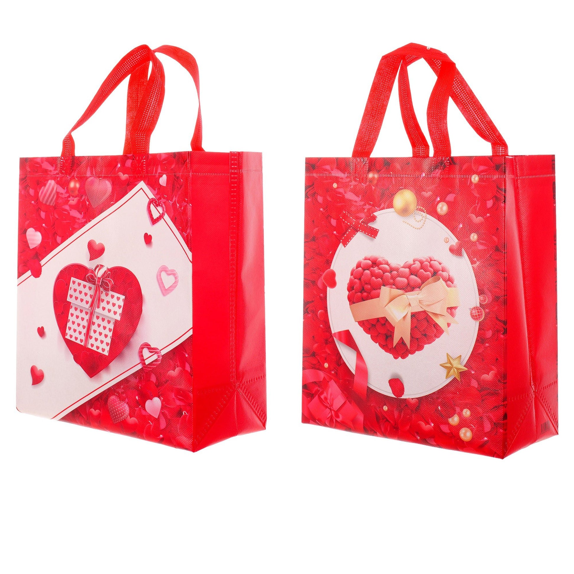 Sacosa cadou de VALENTINE'S DAY textil 29x27 GC418801 - Green Print